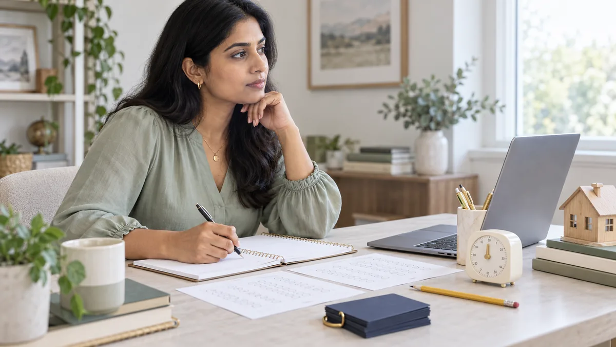 A student preparing for a real estate exam with practice questions